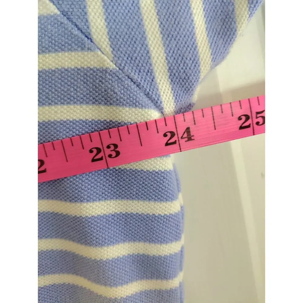 Vintage Polo Ralph Lauren Striped Polo Shirt Blue White Mens L Preppy Streetwear